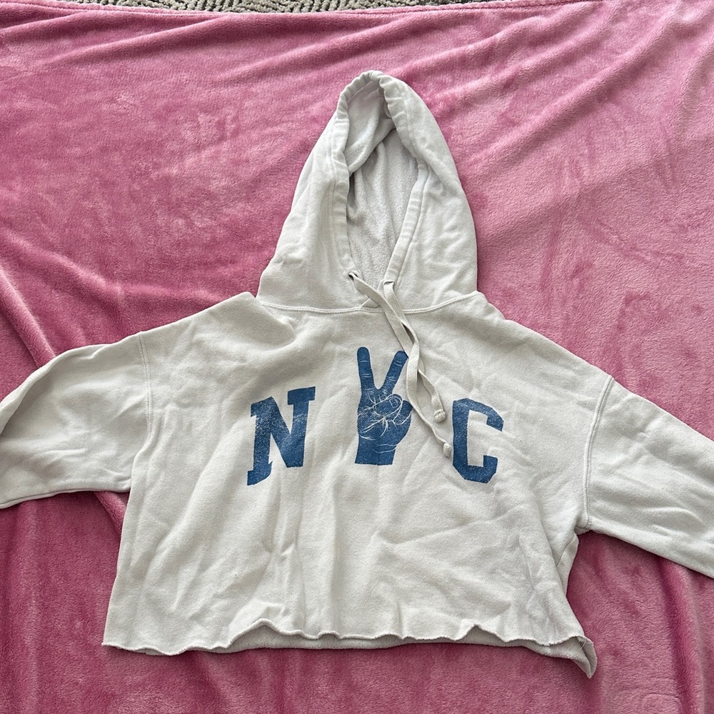 NYC Graphic White Hoodie